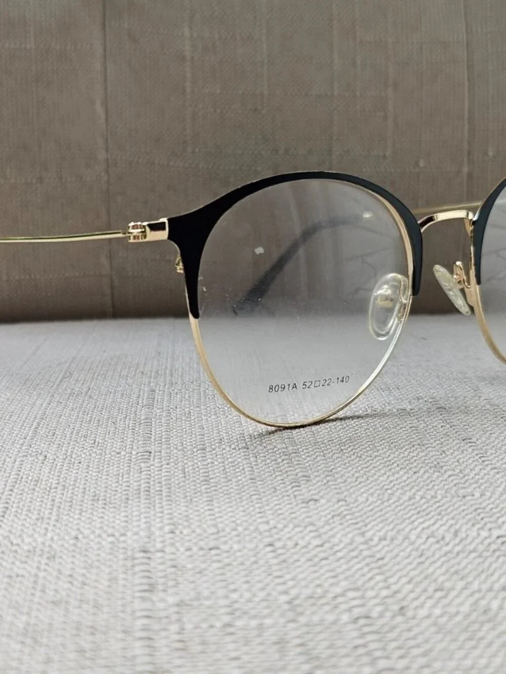 Fashion Women Glasses Frame Black/Gold Tone Eyewear 52[]22 140 Eyeglasses New